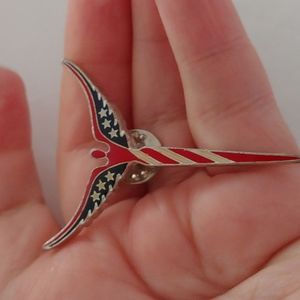 American Angel Pin Wing Patriotic stars stripes Independence Day Election